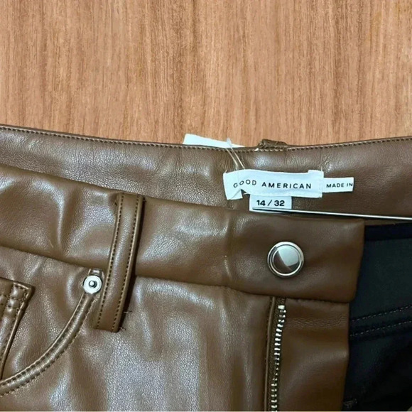 Size 14 Good American Faux Leather Pants - Better Than Leather Good Icon - Picture 8 of 12